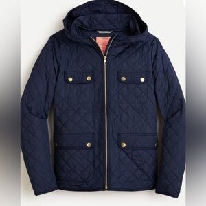 J. Crew Navy Quilted Field Jacket with Primaloft, Signature Puffer